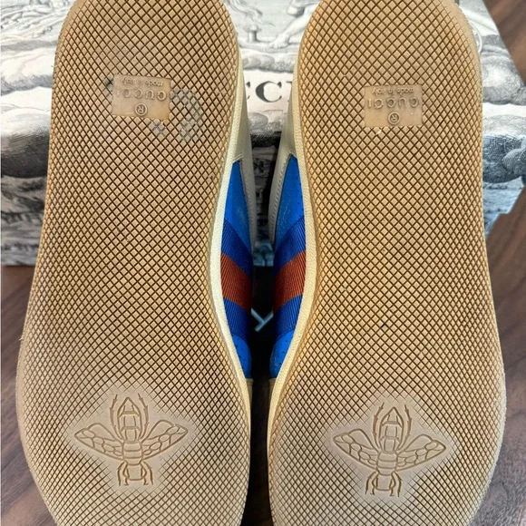 Gucci Blue and Orange Sneakers vintage look in great shape!! - Picture 6 of 9